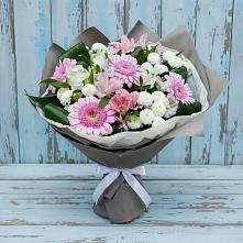 Букет цветов из:  Герберы, Альстромерии и Хризантемы в Алнаши