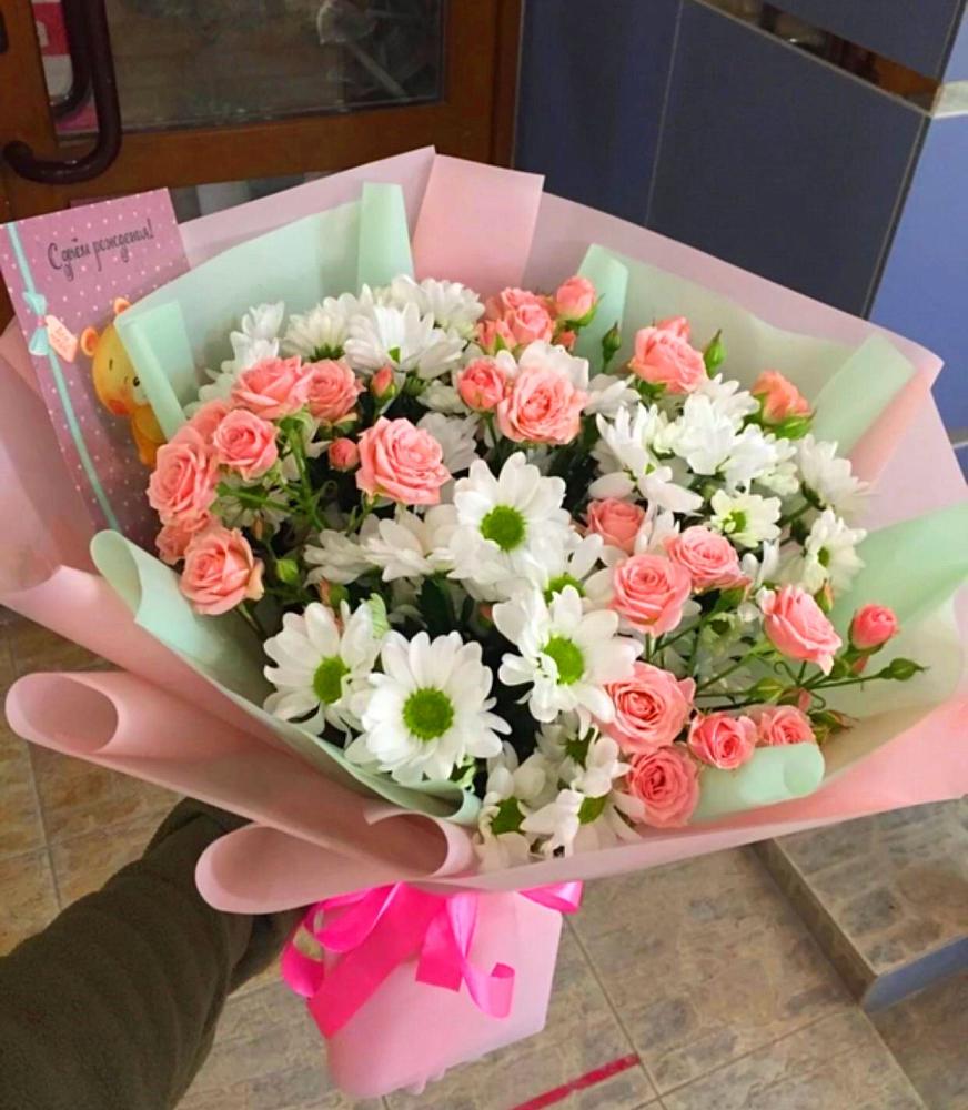 Букет цветов из: Розы и Хризантемы в Алнаши