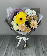 Букет цветов из:  Розы, Герберы и Хризантемы в Алнаши