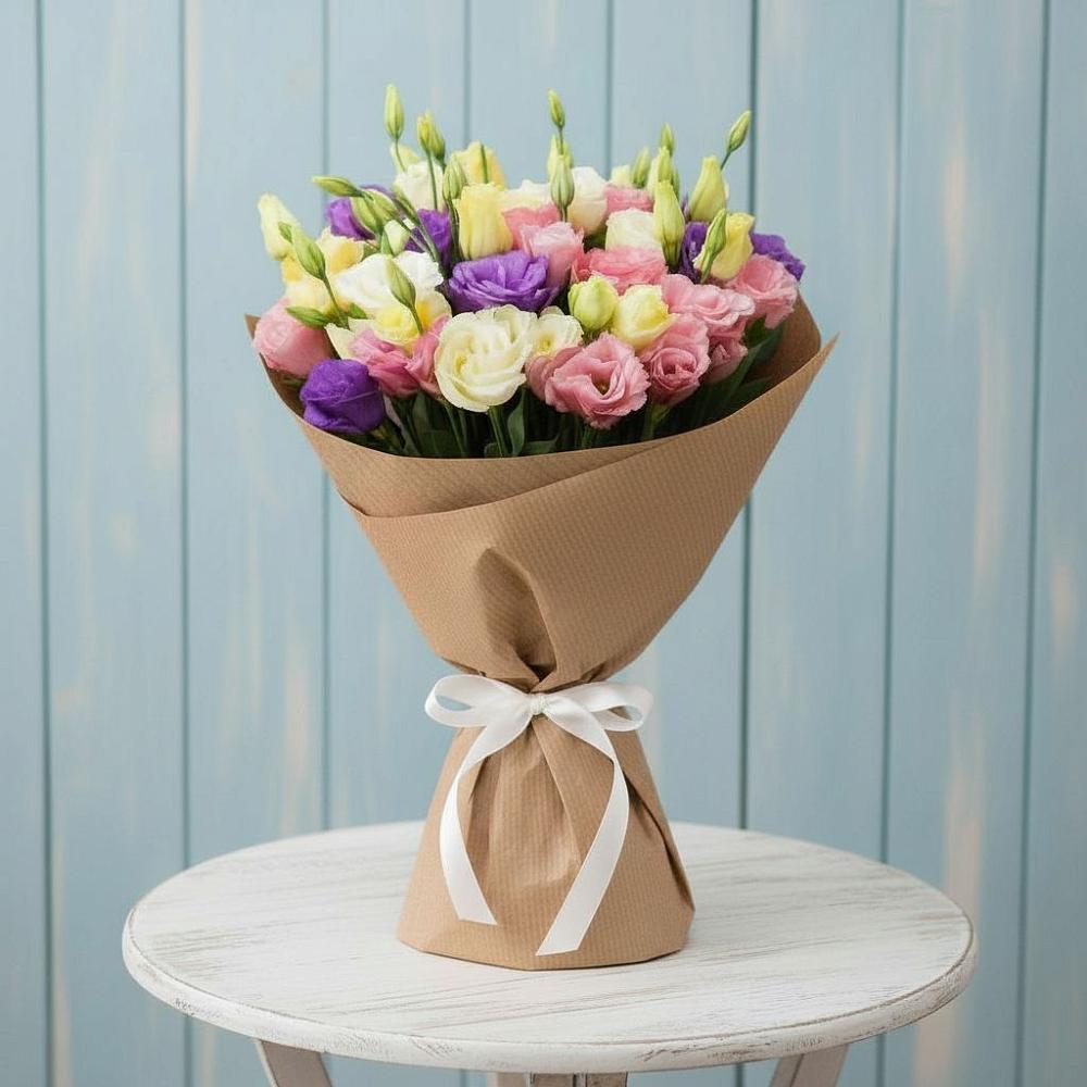 Букет цветов из: Лизиантусы в Алнаши