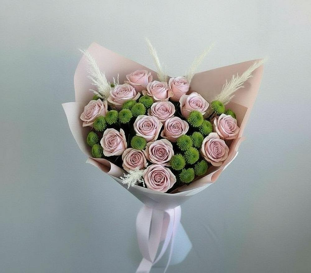 Букет цветов из: Розы и Хризантемы в Алнаши