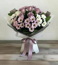 Букет цветов из:  Хризантемы и Розы #REPLACE_PRED# Алнаши