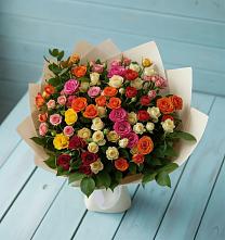 Букет Микс из разноцветных кустовых роз #REPLACE_PRED# Алнаши
